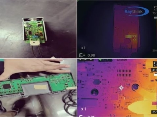 Caméra thermique pour la localisation des défauts et la maintenance des circuits imprimés