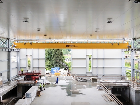 Installation d'un pont roulant de 36 mètres dans une papeterie