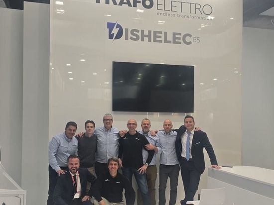 Equipe Sanergrid Dishelec 65 et Trafo Elettro au salon Matelec Ifema Madrid 2025