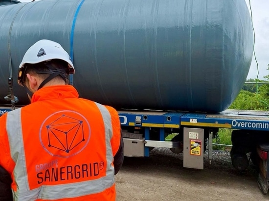 Fosse déportée préfabriquée double paroi en fibre de verre Sanergrid pour transformateur de plus de 40MVA