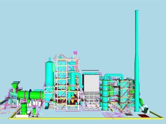 Système de four rotatif EPC de Ruiding pour des déchets chimiques dangereux d'une capacité de 3 000 tonnes par an