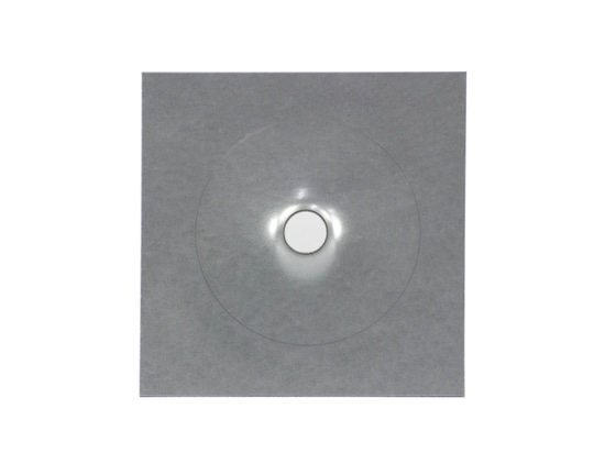 Essai de dilatation de trou selon ISO 16630 - Vue de dessus de l'échantillon
