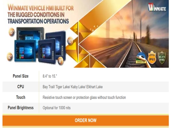Winmate Vehicle HMI conçu pour les conditions difficiles des opérations de transport