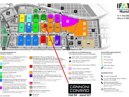 Carte du pavillon B4 de l'IFAT
