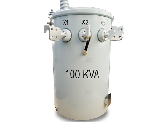 Transformateur monophasé monté sur poteau - 10-333 kVA, norme ANSI, immergé dans l'huile, 34,5 kV à 120 V, transformateur de distribution aérien pour les services publics et les applications commer...