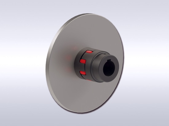 accouplement à mâchoires flexible en torsion avec un disque de frein monté