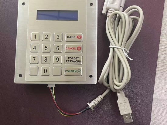Clavier en acier inoxydable avec écran LCD
