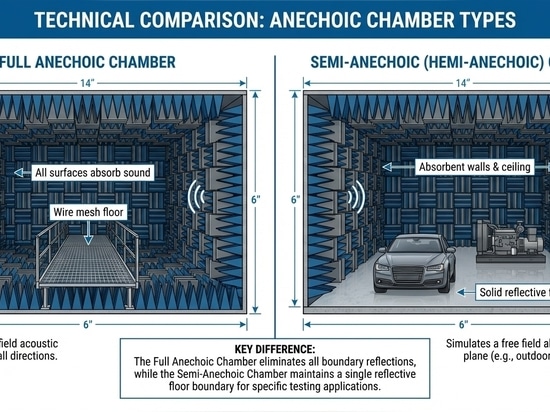 Tout savoir sur les chambres anéchoïques : types, normes de conception et comment réaliser des essais sans en disposer