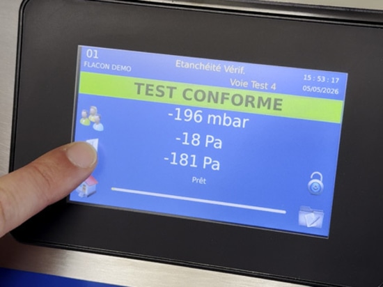 Comprend une pompe à vide intégrée avec régulation électronique pouvant descendre jusqu'à -700 mbar