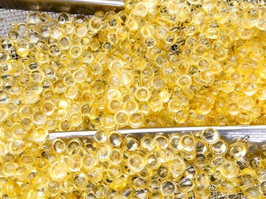 capsules molles dans des tambours de séchage