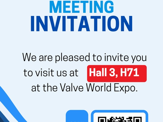Salon Valve World Expo 2026 : vannes de régulation de pression, hall 3, stand H71