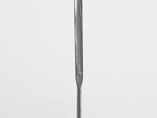 Spatule de dosage de précision pour les plus petites quantités d'échantillon : spatule pour micropoudres, de forme angulaire/semi-circulaire, en acier inoxydable (Bürkle GmbH)