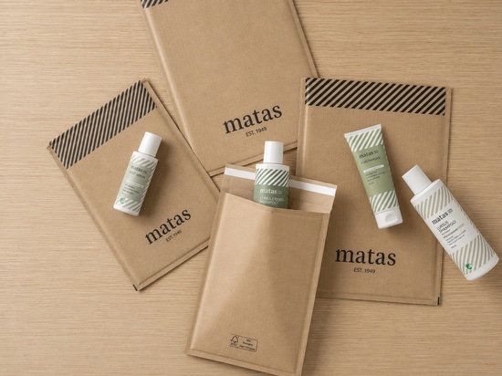 Enveloppe matelassée en papier WaveBag pour les marques de beauté Matas