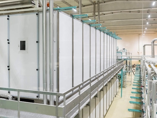 Section de séchage à plusieurs étages d'une ligne de production de pâtes courtes