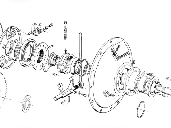 Diagramme d'Expolded de l'embrayage de série du BD fourni par le jbj Techniques Limited