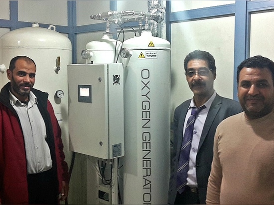 Hôpital dans Asyut avec le générateur de l'oxygène d'Oxywise