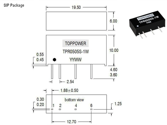 Conception de PIN de série de TPR-1W