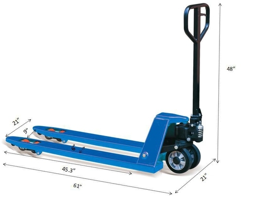 Capacité manuelle 45,3" de Jack Truck 5500Lbs de palette de magasin " fourchette de W L×21