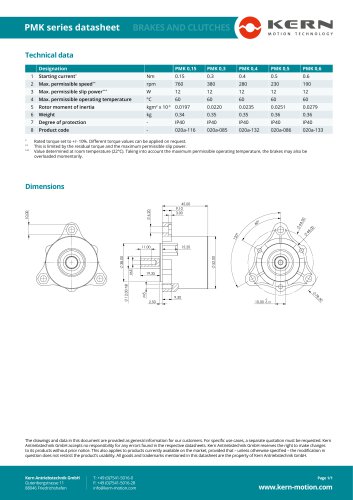 Permament magnet clutches PMK series