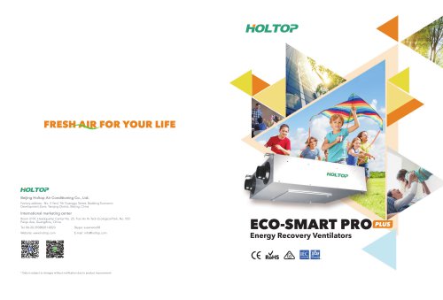 CATALOGUE OF ECO-SMART PRO PLUS ERV