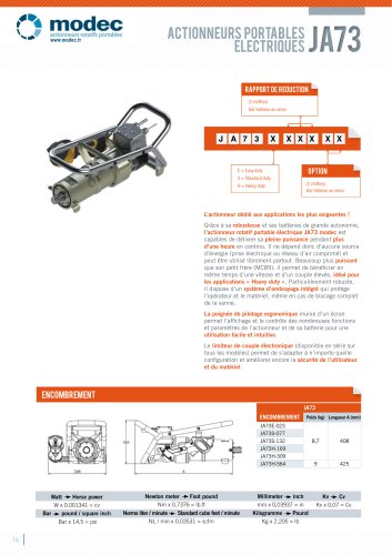 ACTIONNEURs PORTABLES ELECTRIQUES Ja73