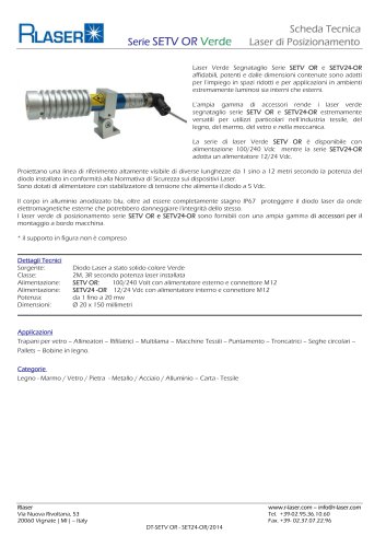 Green line Laser SETV OR Series