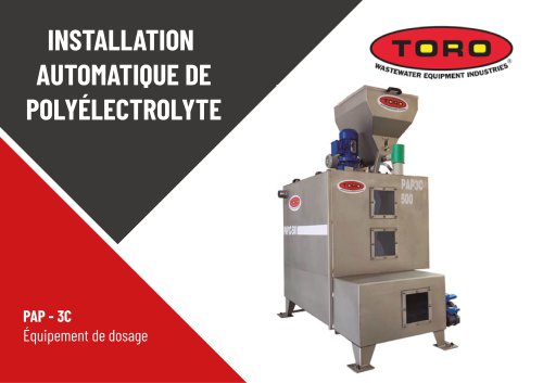 Station Automatique pour la Préparation de Polyélectrolyte PAP-3C