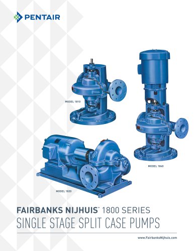 1800 Series Single Stage Split Case Pumps