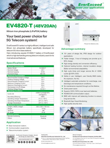 5G Telecom battery EV4820-T