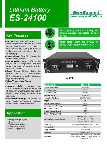 Economical ES Series Batteries