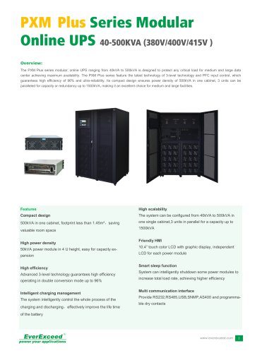 Modular UPS PXM PLUS series