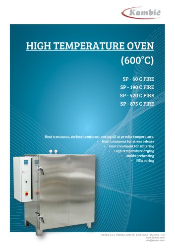 HIGH TEMPERATURE OVEN