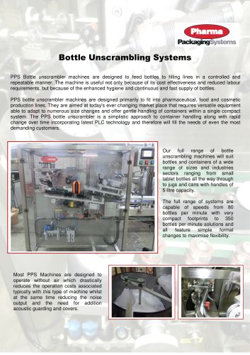 Bottle Unscrambling Systems