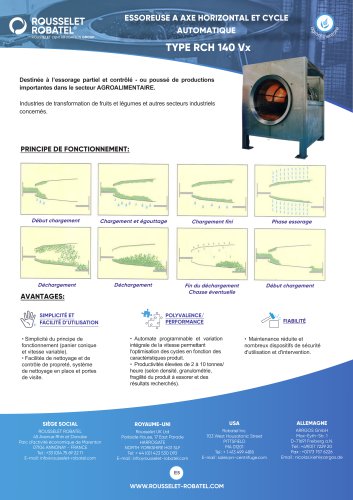 Essoreuse a axe horizontale et cycle automatique