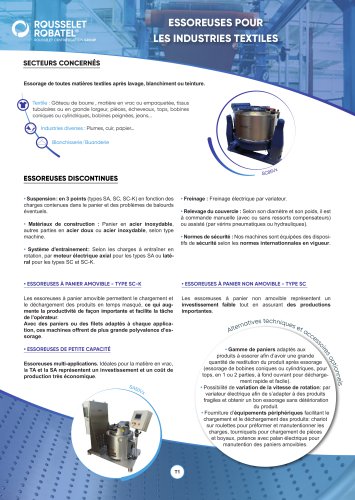 Essoreuse pour les industries textiles 