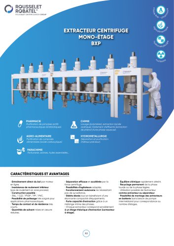 Extracteur liquide-liquide mono-&eacute;tage BXP