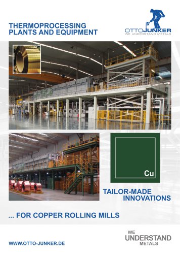 THERMOPROCESSING PLANTS AND EQUIPMENT FOR COPPER ROLLING MILLS