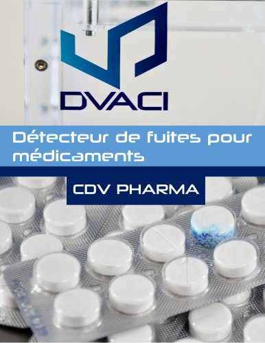 CDV PHARMA Détecteur de Fuites pour Médicaments Blister