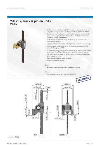 Rack & pinion units - ZSG 20