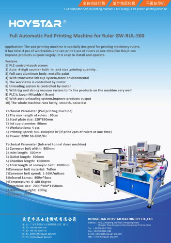 Automatic Pad Printing Machine for Ruler