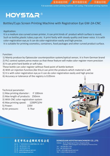 Semi automatic Multicolor Cylindrical Screen Printer with Automatic Registration for Bottles