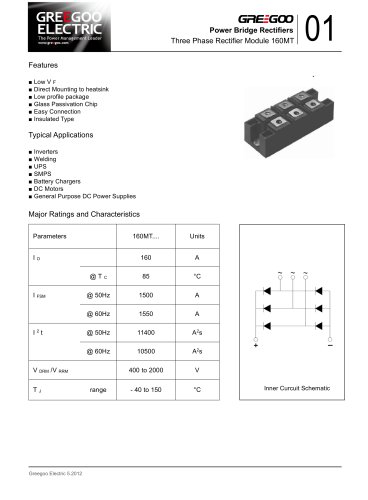 Three Phase Rectifier Module 160MT