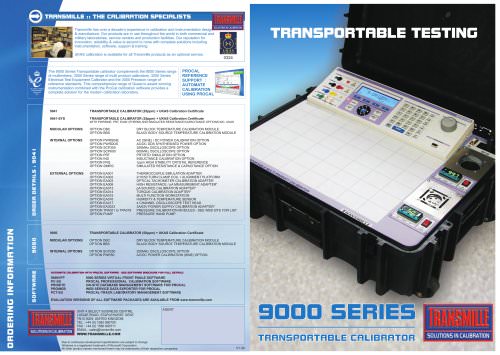 25PPM TRANSPORTABLE MULTI PRODUCT CALIBRATOR MODEL 9041A