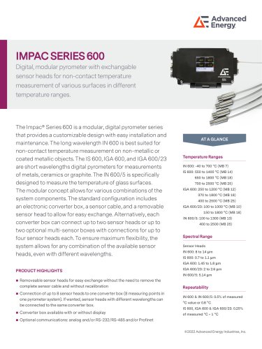 Datasheet Impac Series 600