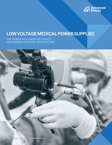 Low Voltage Medical Power Supplies brochure