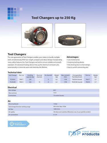 Tool Changers, up to 250 kg