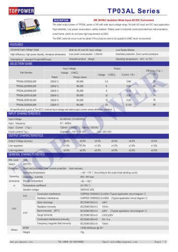 TP03AL series 3W AC-DC converter