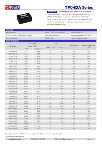 TP04DA series 4W DC-DC converter