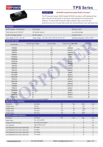 TPS series 2W DC/DC