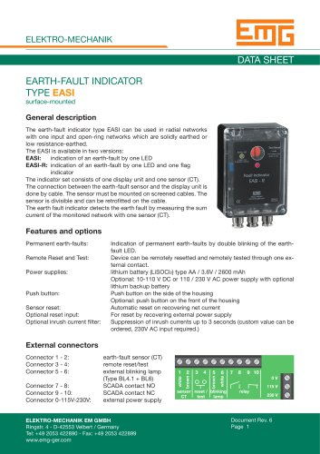 EARTH-FAULT INDICATOR TYPE EASI